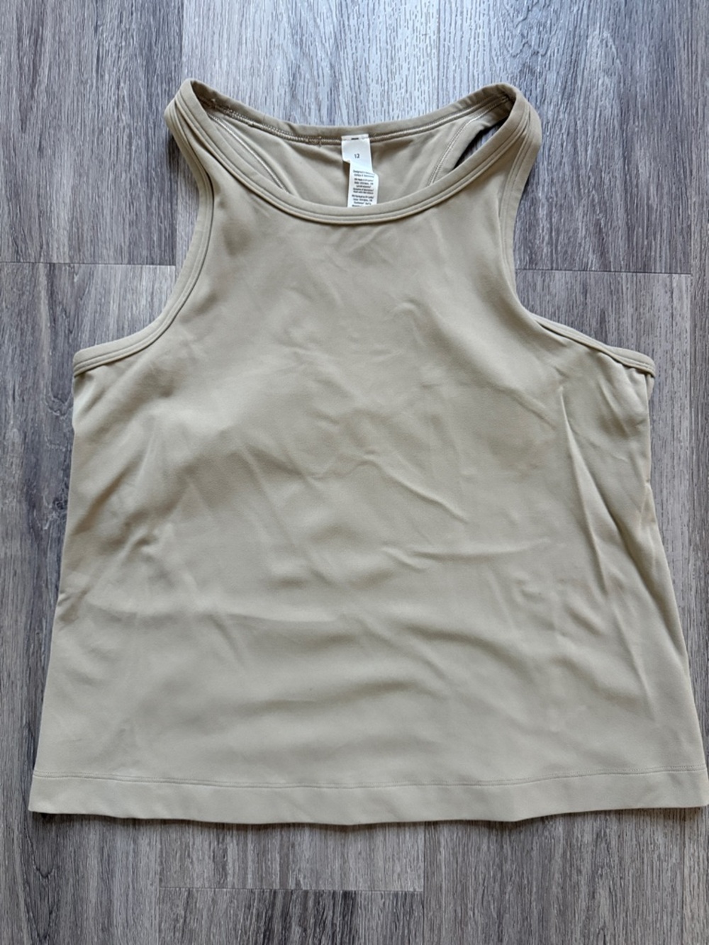 lululemon athletica Beige Scoop Neck Tank Top